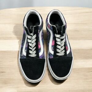 Vans Old‎ Skool Floral Women’s Sneaker Size 5.5 Black Canvas/Suede Streetwear
